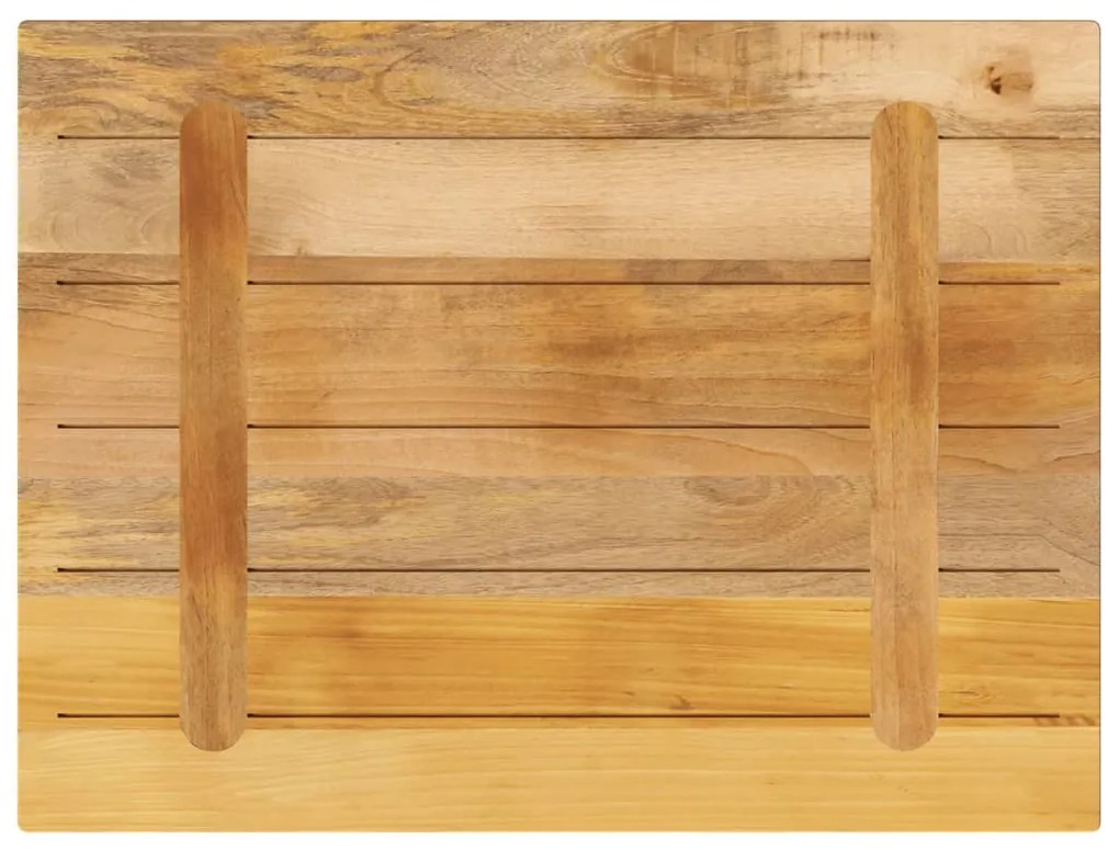 Tampo de mesa retangular 70x50x2,5 cm mangueira áspera maciça