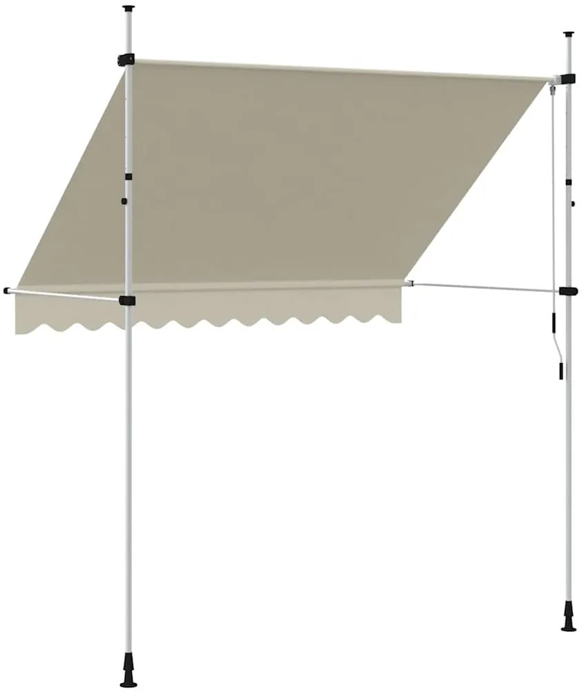Toldo retrátil manual 250 cm creme