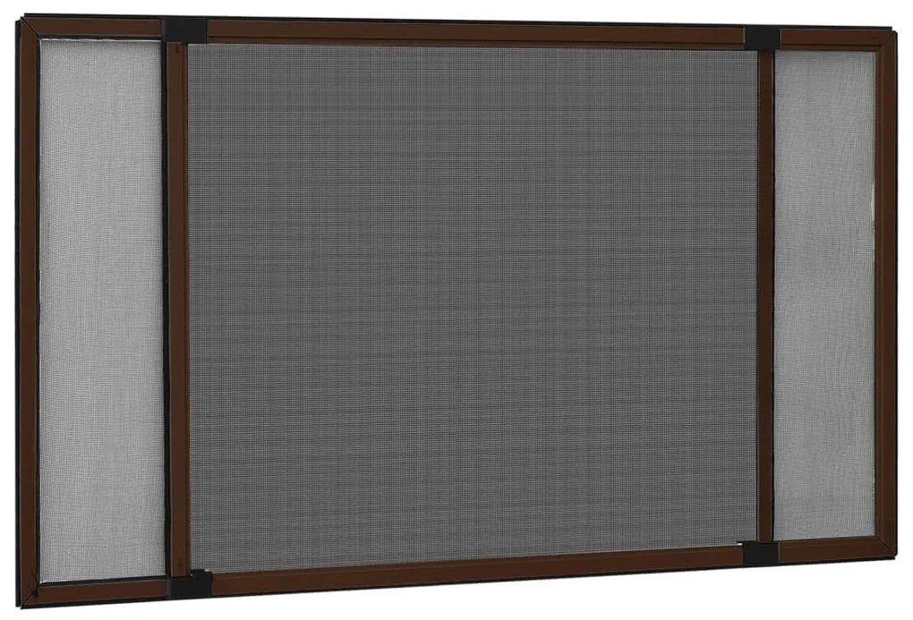vidaXL Tela anti-insetos extensível p/ janelas (75-143)x50 cm castanho
