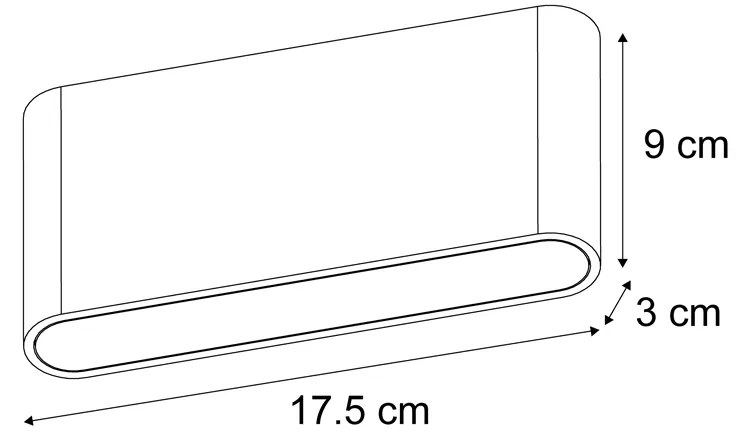Candeeiro de Parede Exterior Escandinavo em Madeira 17,5cm incl. LED IP65 - Batt Escandinavo
