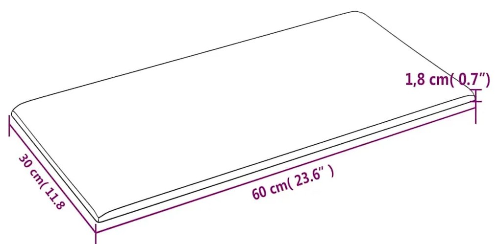 Painel de parede 12 pcs 60x30 cm veludo 2,16 m² cinzento-claro