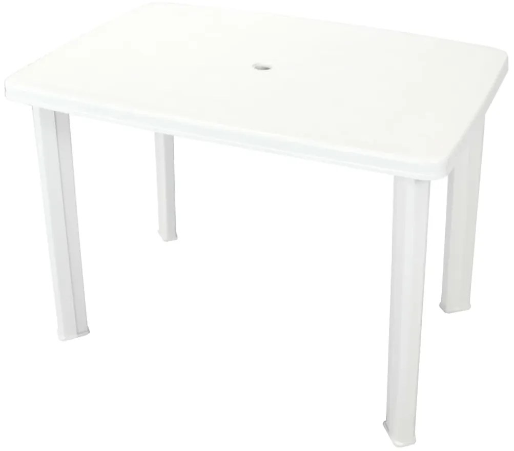 Mesa de jardim 101x68x72 cm plástico branco