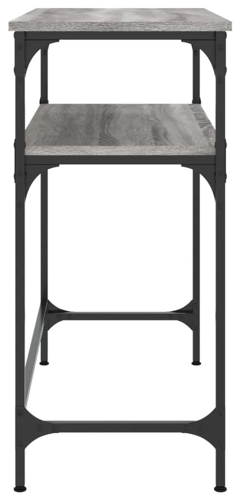 Mesa consola 75x35,5x75 cm derivados de madeira cinzento sonoma