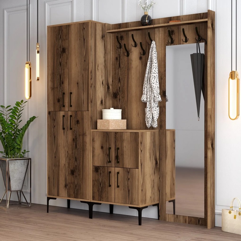 Cabideiro Berlin ABC – Nogal – 180x200x35 cm