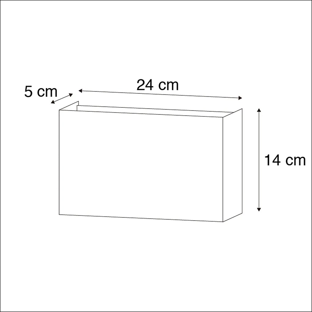 LED Candeeiro de parede inteligente branco 24 cm incl. 2 WiFi G9 - Otan Moderno