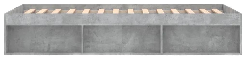 Estrutura de cama 100x200 cm cinza cimento