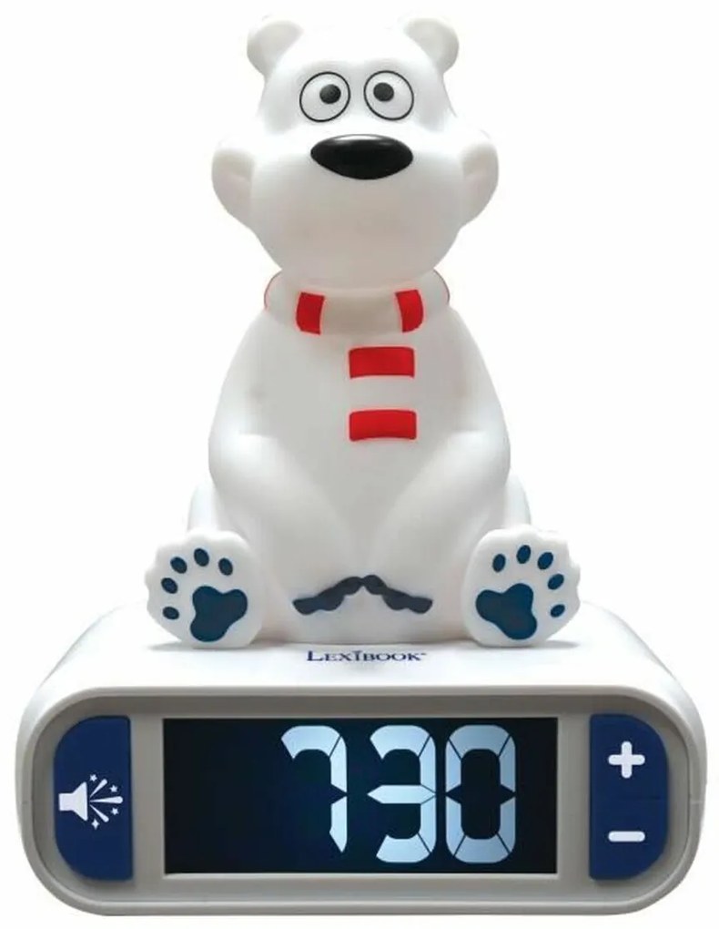 Relógio-Despertador Lexibook Polar Bear 3D com som