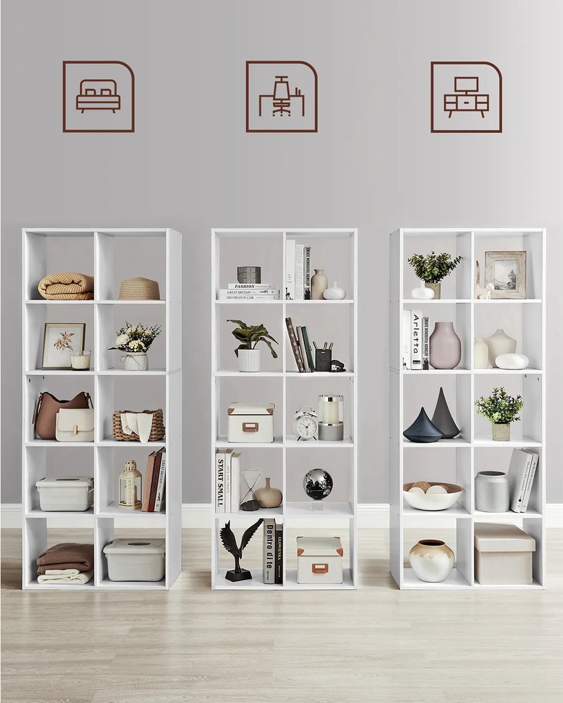 Estante sala com 10 cubos 30 x 65,5 x 161,5 cm Branca