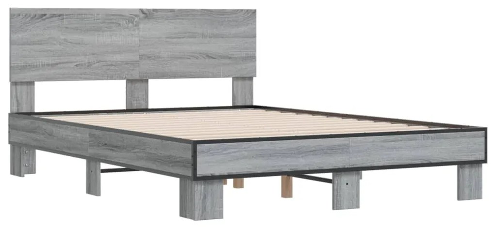 Estrutura cama 140x190 cm derivados de madeira/metal