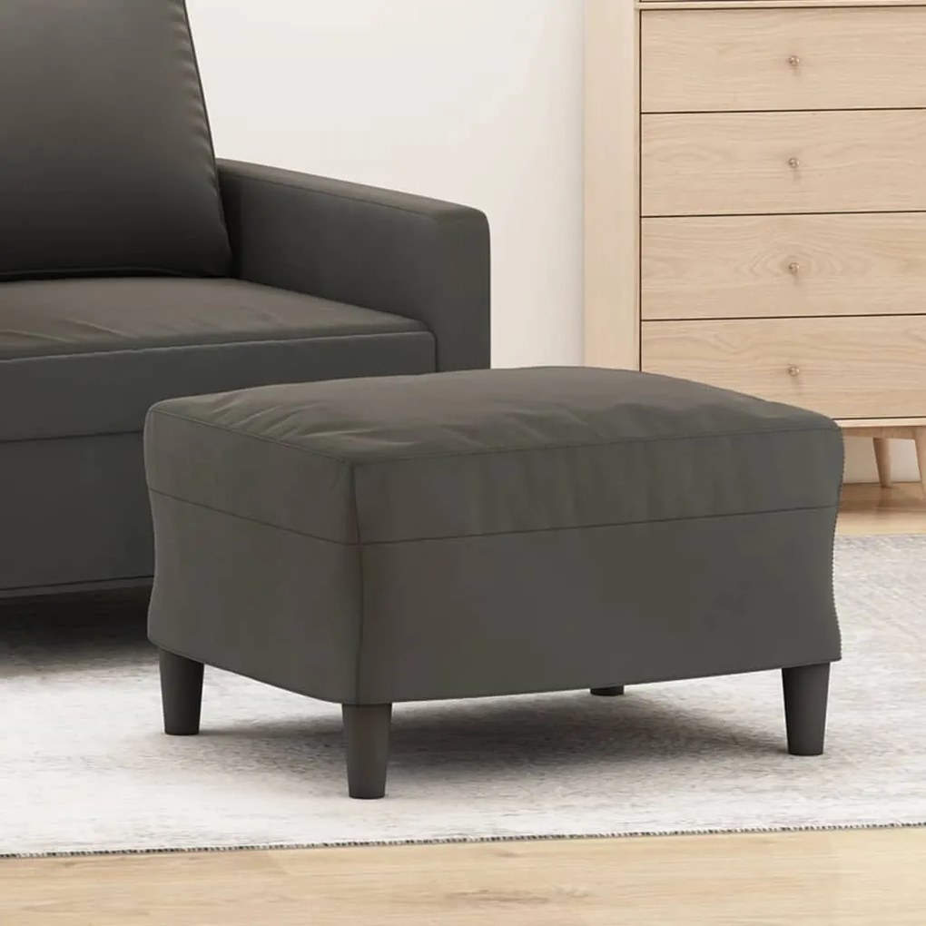 vidaXL Apoio de pés 60x50x41 cm veludo cinzento-escuro