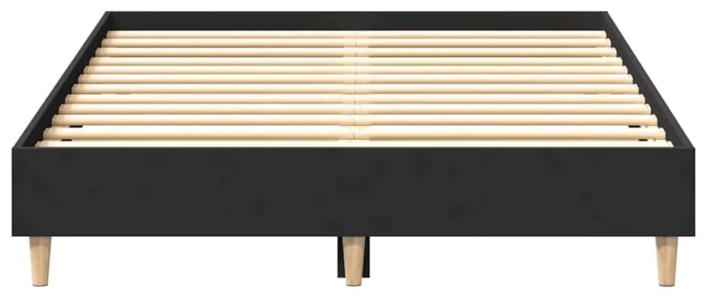 Estrutura de cama sem colchão 140x190 cm preto