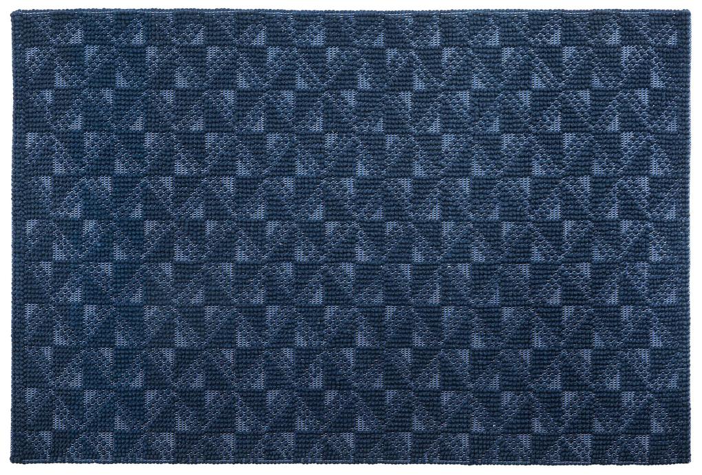 Tapete de lã azul marinho 160 x 230 cm SAVRAN Beliani