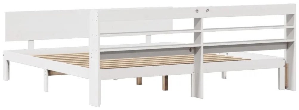 Estrutura de cama c/ cabeceira sem colchão 180x200 cm branco