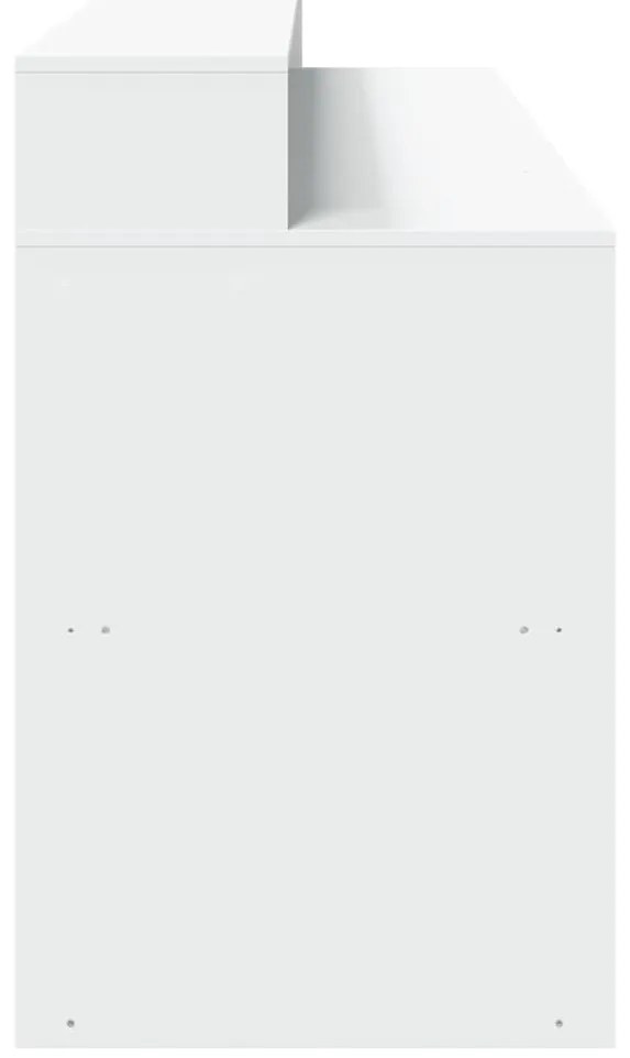 Secretária c/ luzes LED 160x55x91cm derivados de madeira branco