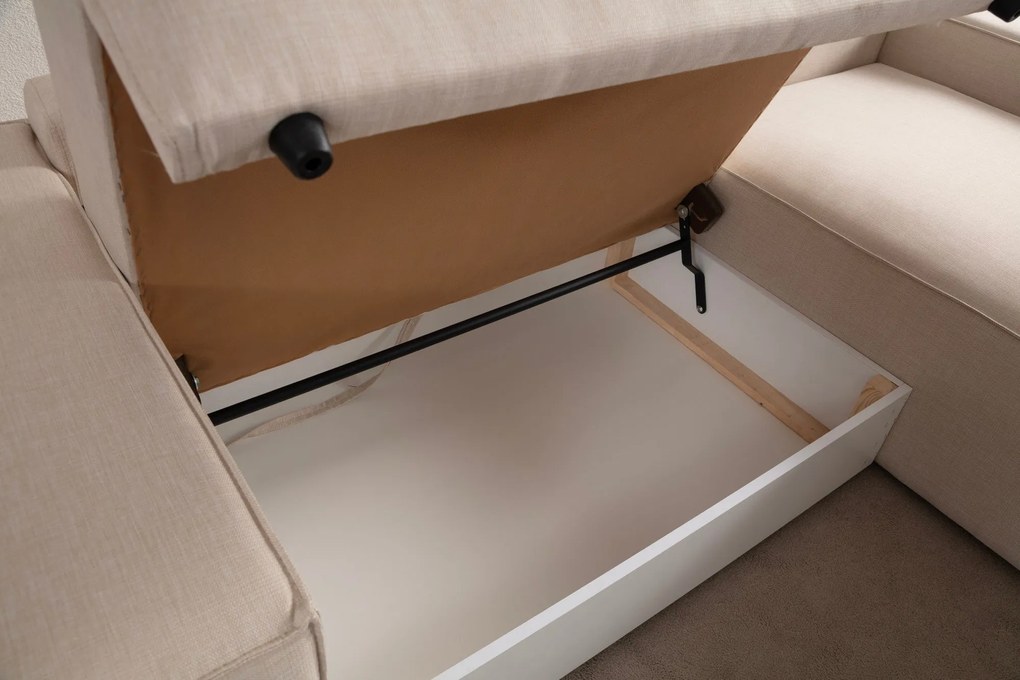 Sofá-Cama de Canto Pırlo – Ecru – 260 cm x 170 cm