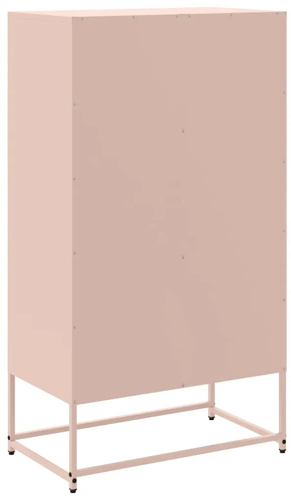 Aparador alto 68,5x38,5x123,5 cm aço rosa