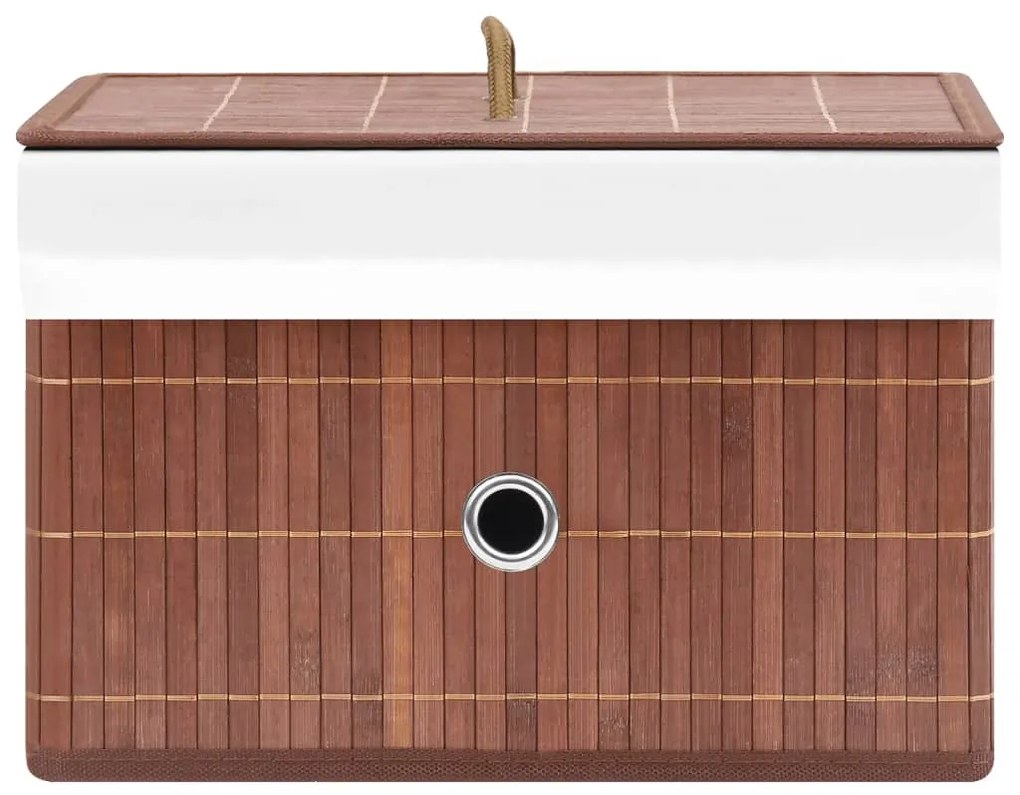 Caixas de arrumação 4 pcs bambu castanho