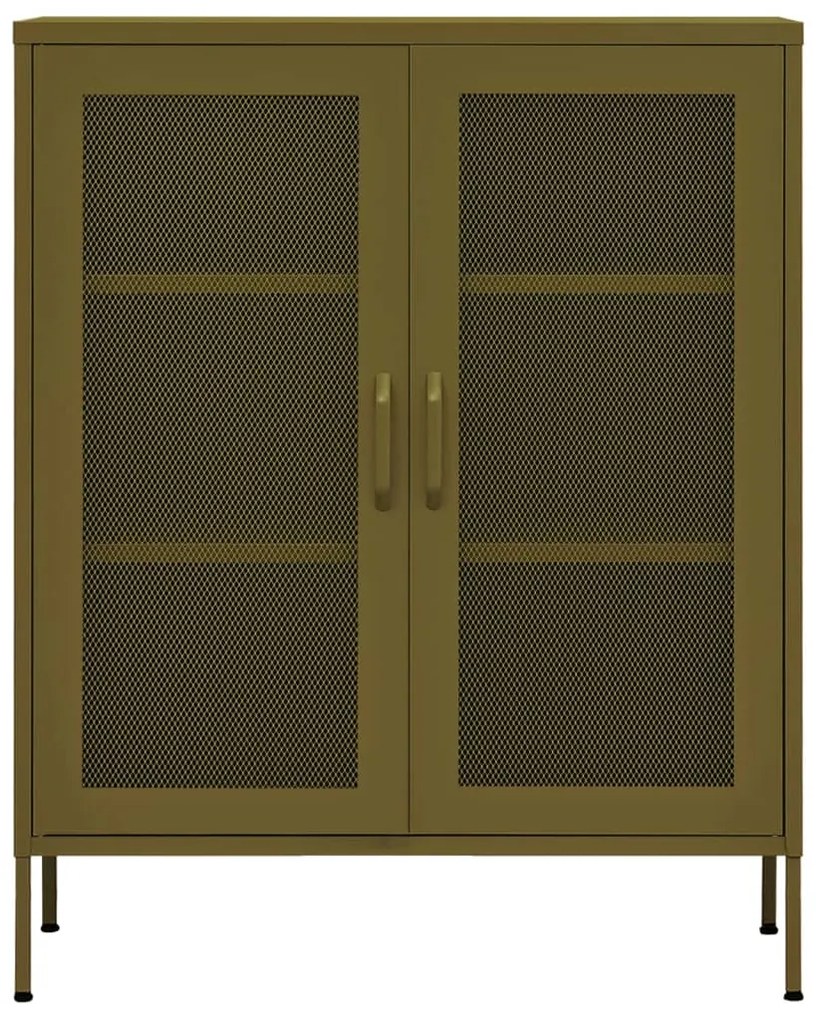 Armário de arrumação aço 80x35x101,5 cm verde-azeitona