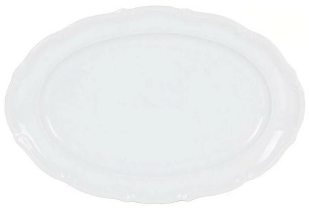 Recipiente de Cozinha Maria Oval Porcelana Branco (35 x 24 x 3 cm)