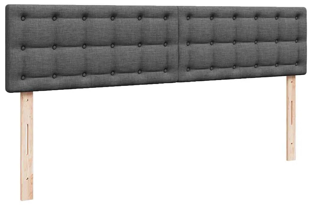 Estrutura de cama otomana com colchão 200x200cm cinzento-escuro