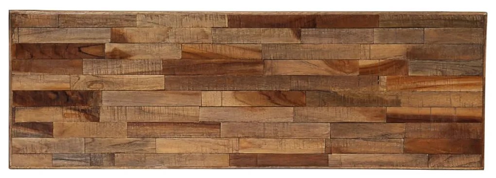 Mesa consola em teca reciclada maciça 90x30x76 cm
