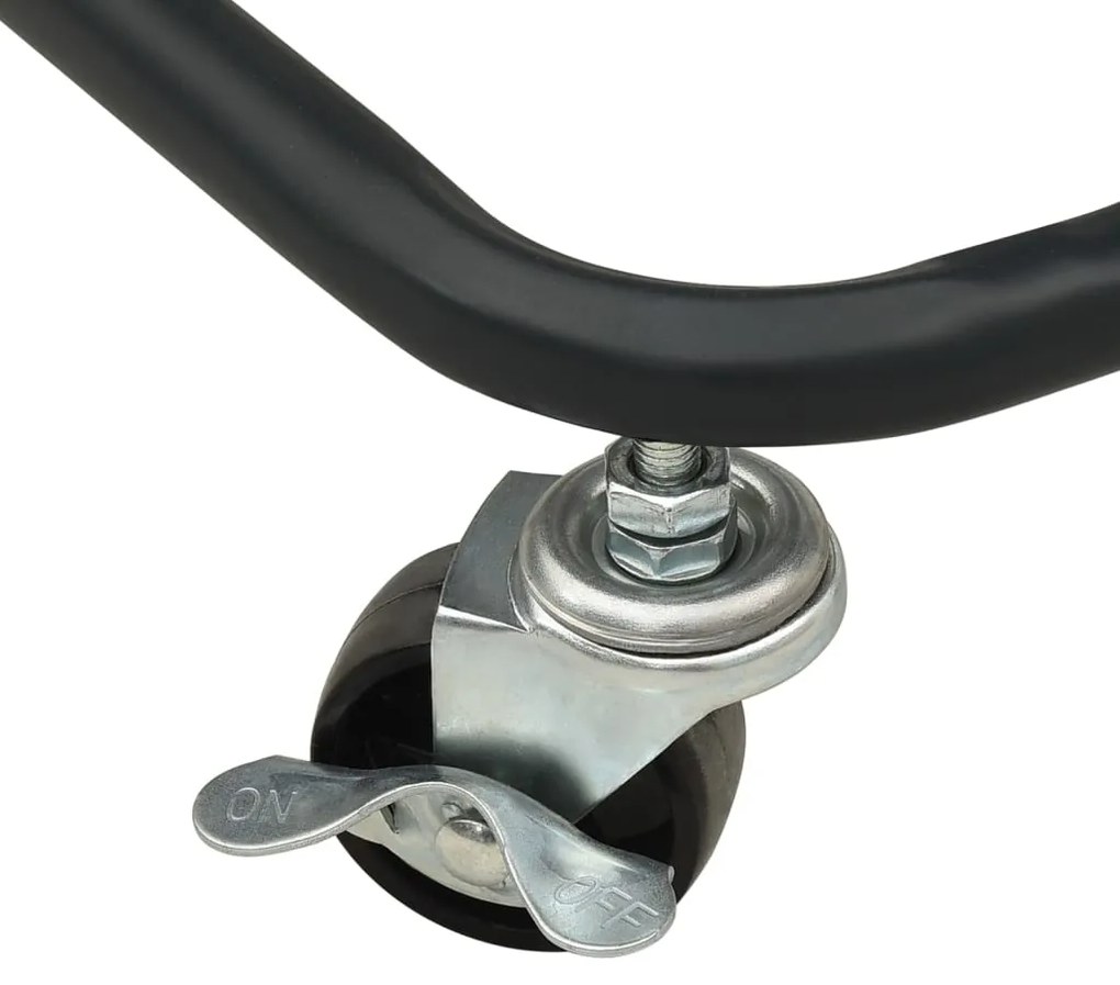 Carrinho com 3 prateleiras 46x34x79 cm aço preto