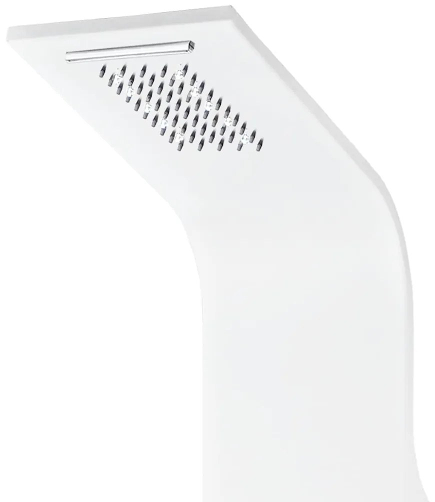 Coluna de duche em alumínio 20x44x130 cm branco