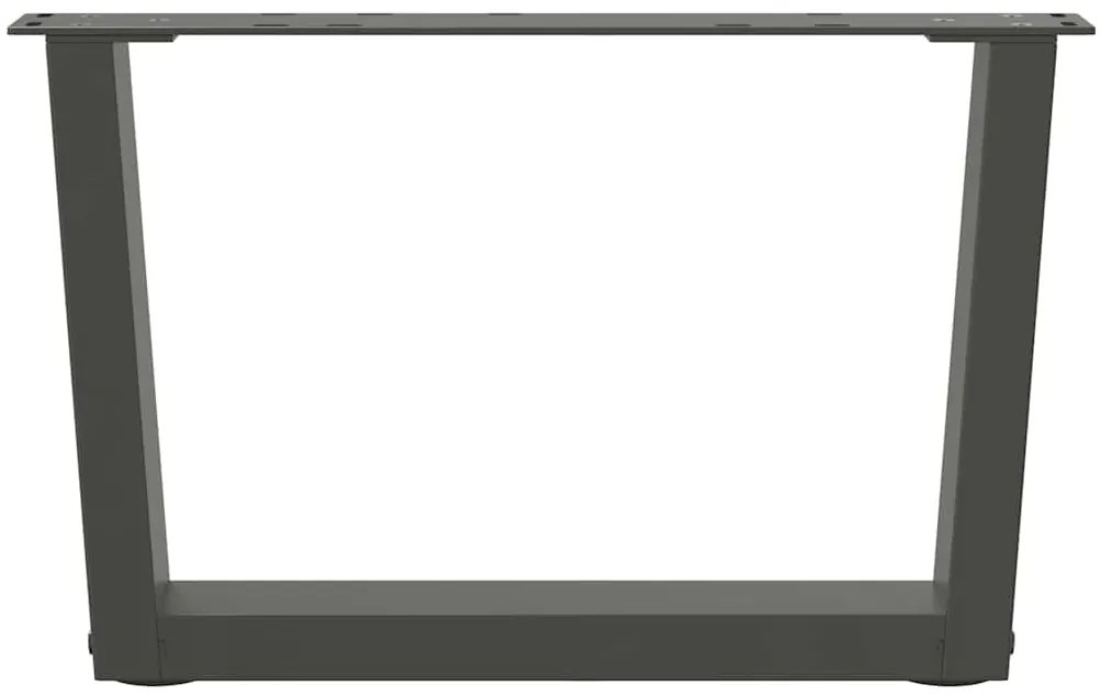 Pés para mesa de centro em V, 2 peças, antracite, 60x(30-31,3) cm, aço