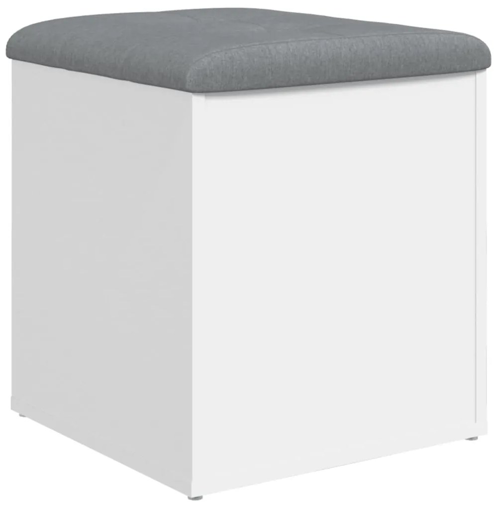 Banco de arrumação 42x42x45 cm derivados de madeira branco