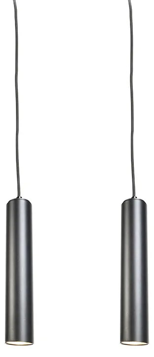 Conjunto de 2 Pendentes de Design Preto - Tuba Small Design,Industrial,Moderno