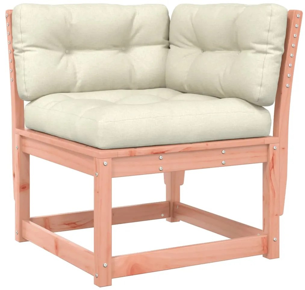8 pcs conj. lounge jardim c/ almofadões madeira douglas maciça