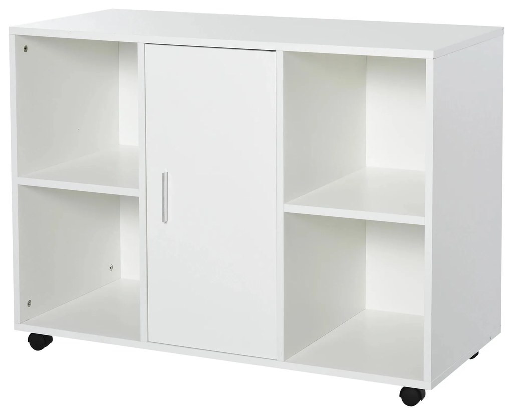 Vinsetto Gabinete Escritório Multifuncional Móvel Arquivo E1 Placa Partícula Espaço Organizado 100x40x71 cm Branco