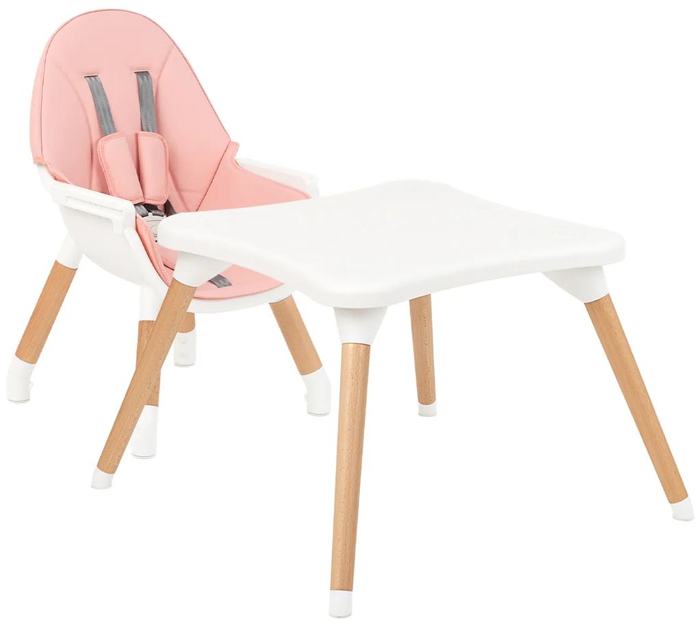 Cadeira refeição para bebé 3 em 1 Multi Rosa