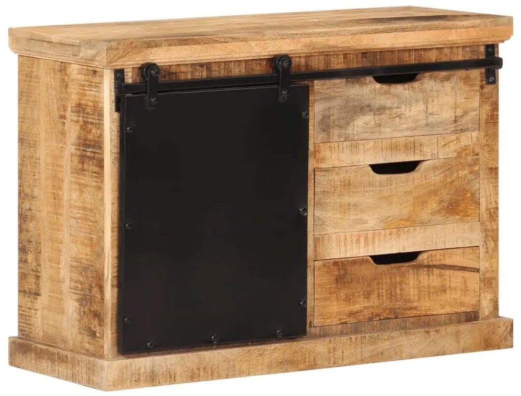 Aparador 80x30x55 cm madeira de mangueira áspera maciça