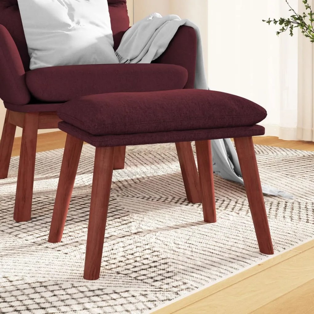 vidaXL Apoio de pés tecido 45x29,5x35 roxo