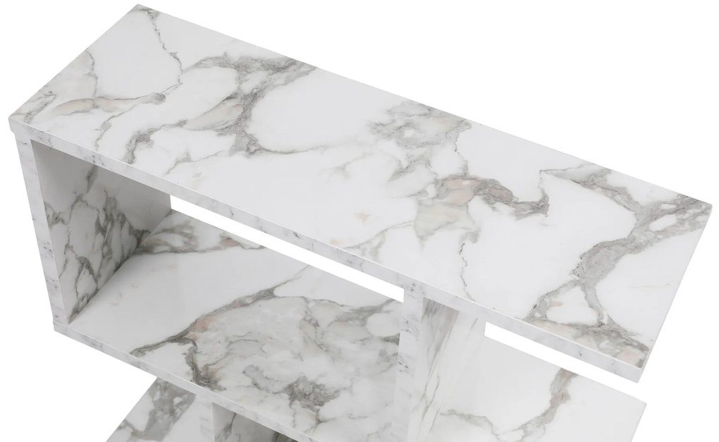 Mesa de Apoio Life – Branco/Preto – 60x60x20 cm