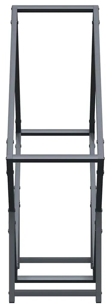 Suporte para lenha 80x25x80 cm aço laminado a frio antracite