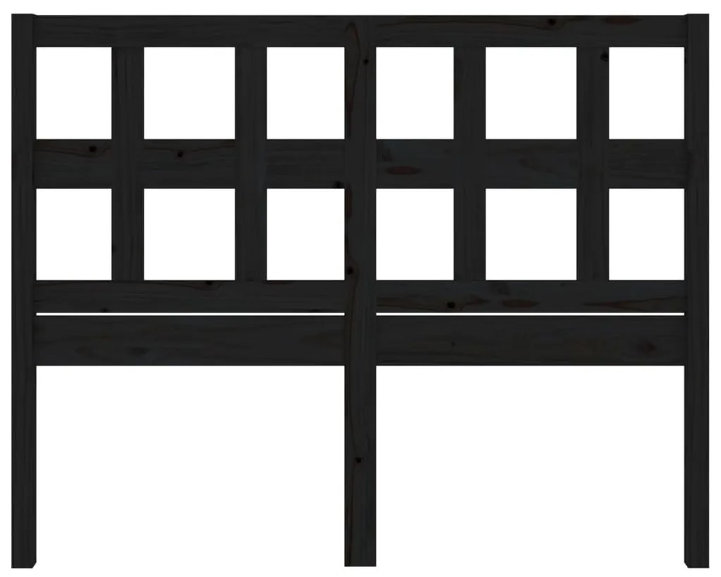 Cabeceira de cama 145,5x4x100 cm pinho maciço preto