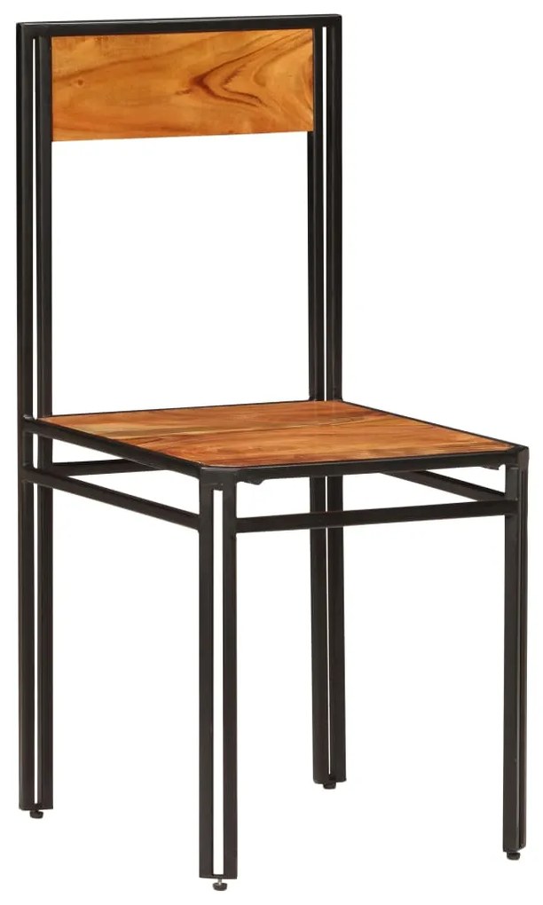 Cadeiras de jantar 2 pcs madeira de acácia maciça