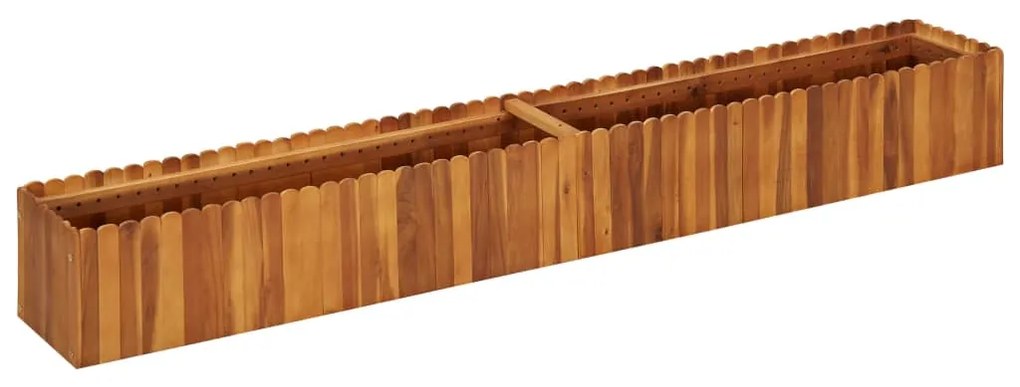 vidaXL Vaso/floreira de jardim 200x30x25 cm madeira de acácia maciça