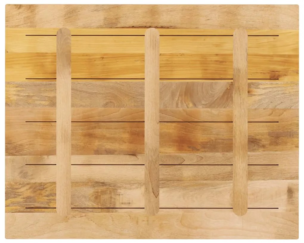Tampo de mesa retangular 90x80x2,5 cm mangueira áspera maciça