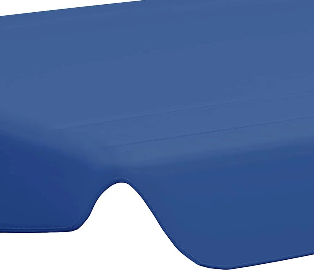 Toldo suplente p/ baloiço de jardim 150/130x105/70 cm azul