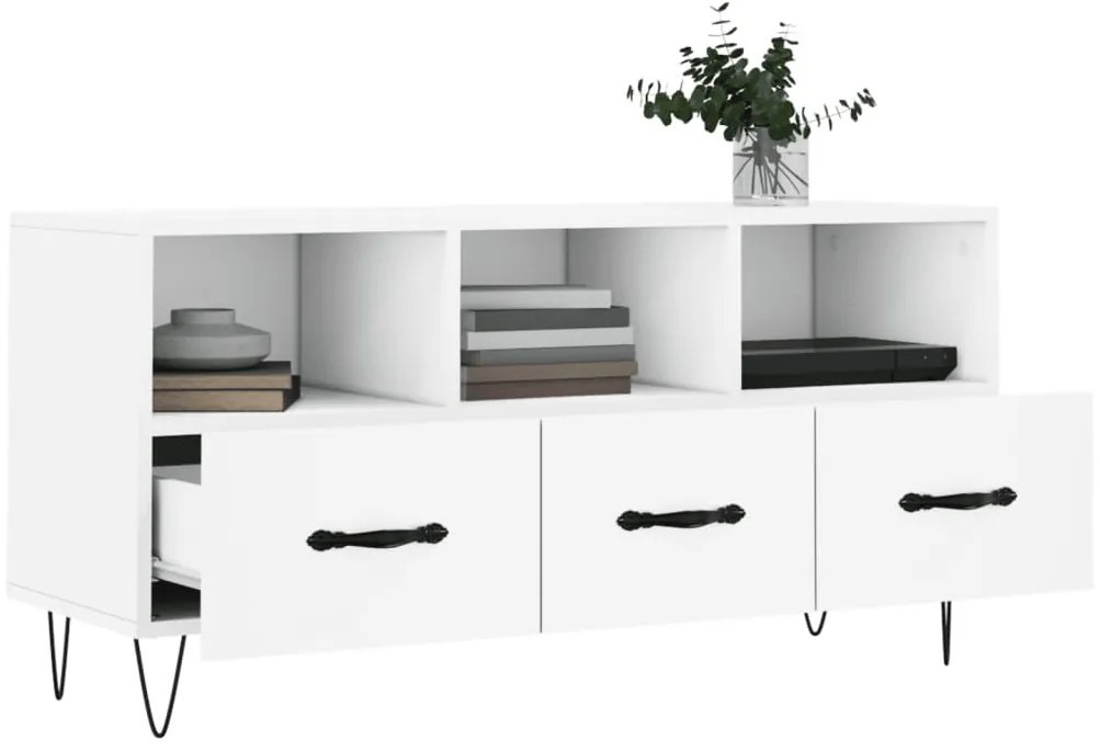 Móvel de TV 102x36x50 cm derivados de madeira branco