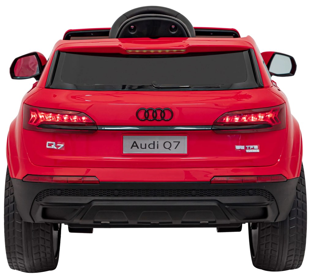 Carro elétrico para Crianças 12V Audi Q7 NEW LIFT Rodas de EVA, Assento de couro Vermelho