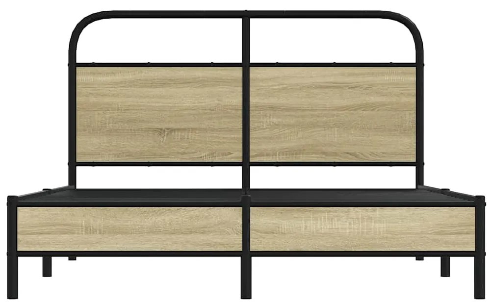 Estrutura cama s/ colchão derivados de madeira carvalho sonoma