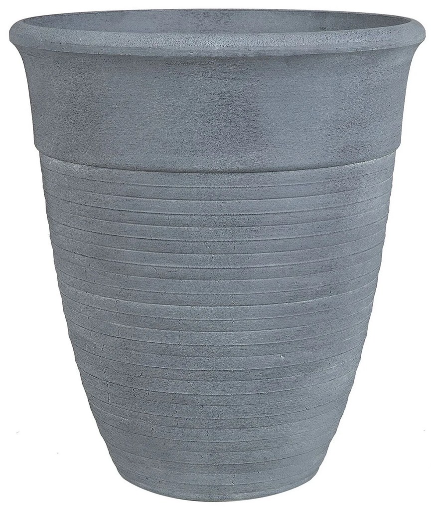 Conjunto de 2 vasos para plantas em pedra cinzenta 50 x 50 x 58 cm KATALIMA Beliani