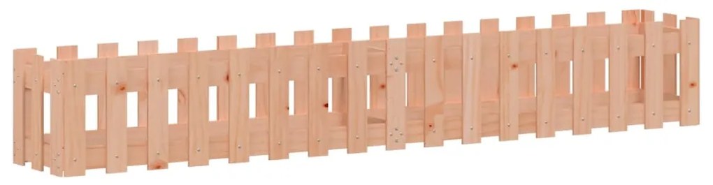 Canteiro elevado c/ design de cerca 200x30x30cm madeira douglas
