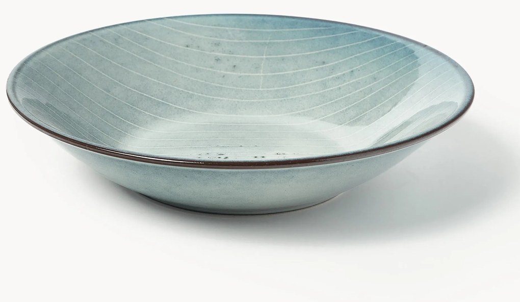 Pratos de sopa artesanais Nordic Sea, conjunto de 4