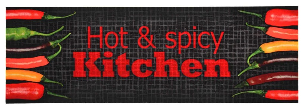 Tapete de cozinha lavável com design Hot&Spicy 60x180 cm