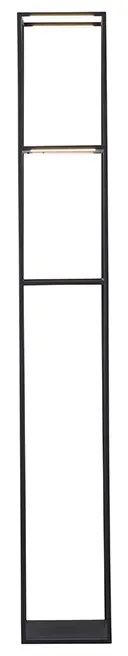 Candeeiro de pé design preto com LED e dimmer tátil - Jitske Clássico / Antigo